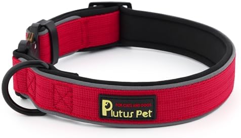 Plutus Pet Tactical Dog Collar, Reflective, for Small Medium Large Dogs