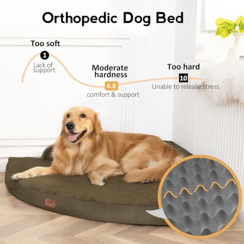 MEKIY Orthopedic Waterproof Dog Bed with Sides for Extra Large Sizes Dogs