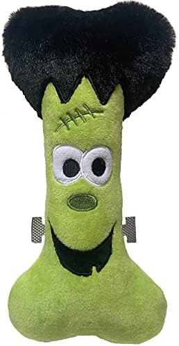 Huxley & Kent for Dogs | Franken Bone | Halloween Power Plush Dog Toy with Squeaker | Funny Dog Toy Gift | Fun, Durable, and Safe | H&K Squeaky Dog Toys