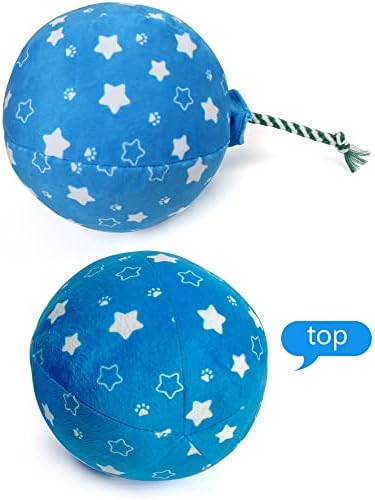 PrimePets Plush Balloon Crinkle Dog Toy for Medium Large Small Dogs