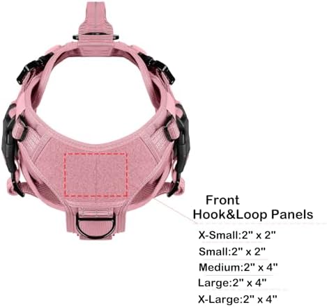 ICEFANG No Pull Tactical Dog Harness for Medium Dogs,Adjustable Dog Vest