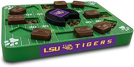 Pets First NCAA LSU Tigers Puzzle Toy, Puzzle Treat Dog Toy, Interactive Dog Treat Toy, Dog Puzzle Feeding Slow Toy