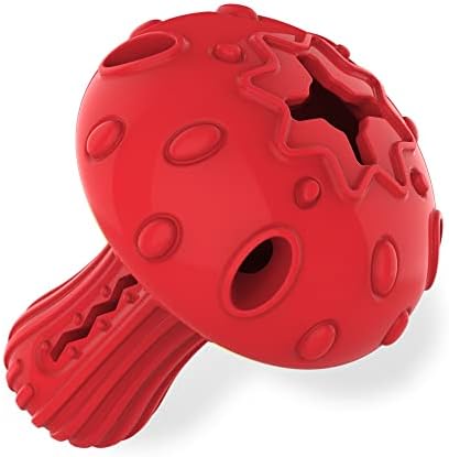 SCHITEC Dog Chew Toy for Large & Medium Dogs, Rubber Treat Dispensing Toy for Aggressive Chewers, Interactive Slow Feeder Tough Puzzle Toys Teeth Cleaning