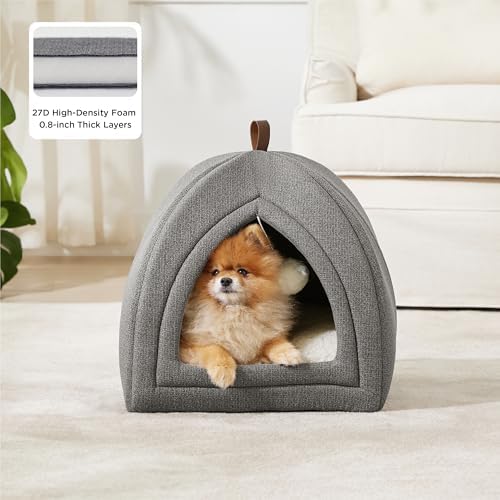 Bedsure 2in1 Cat Beds for Indoor Cats Cave for Kitten with Washable Pillow