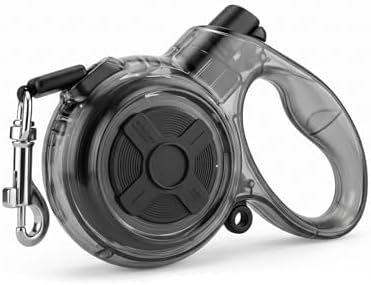10 ft Retractable Dog Leash, Transparent Design, Up to 26 lbs