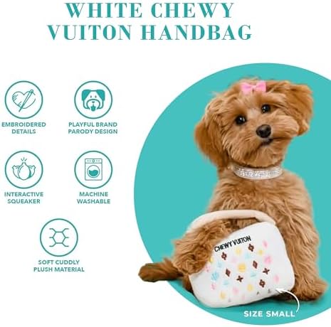 Haute Diggity Dog Chewy Vuiton Handbag Plush Dog Toy, Designer Parody Toy