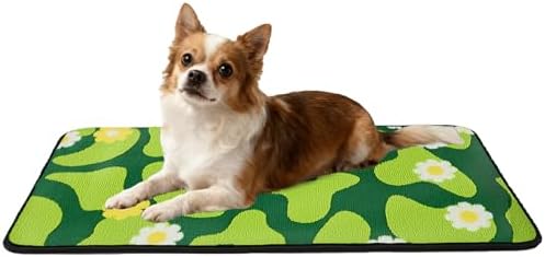 Qeils Reusable Puppy Pads for Small Dogs, Washable Pee Pads with Non-Slip , Absorbent Leakproof Mat for Crates, Playpens, Pet Beds & Whelping, Indoor Potty Training Grass Green, 16"x30", 2 Pack
