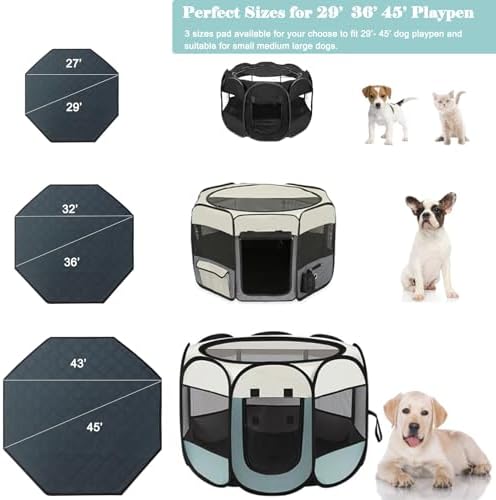 Octagon Dog Playpen Mat Washable Leakproof Anti-Slip Pet Liner