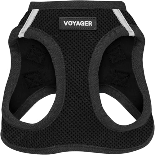 Voyager Step-in Air Dog Vest Harness - Black/Black Trim, Medium