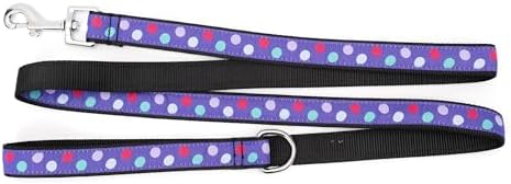 THE WORTHY DOG Fun Patterns Stylish Dog Leash, 5ft Length, Gumball