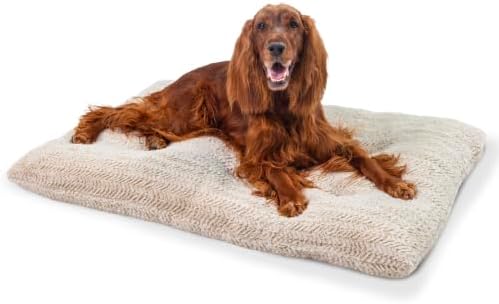 Best Friends by Sheri Comfy Crate Dog Bed Washable, Oyster, 42" x 28"
