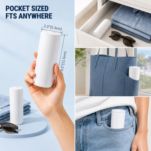 Retractable Mini Home Travel Lint Roller Strong Sticky w/120 Sheets -2 Pack