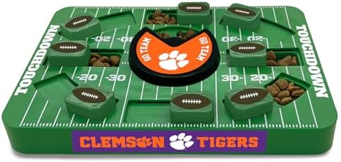 Pets First NCAA Clemson Large Puzzle Toy, Dog Puzzle Treat Toy, New Large Size, Interactive Dog Treat Toy, Dog Slow Feeding Toy