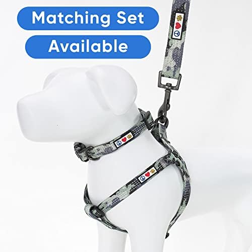 Pawtitas Camo Grey Dog Leash 6 ft XS/S Reflective Durable Lightweight Dog Lead for Small Dogs and Puppies