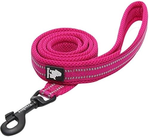 Creation Core Reflective Dog Leash Durable Padded Pet Leash Strap for Puppy Pet Leash Rope, Pink 6.5Ft Long 1" Wide
