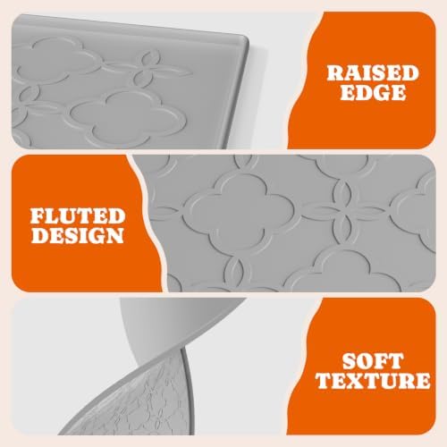 Pawtners Cat Litter Mat Extra Large 42" X 30", Easy to Clean, Gray, 1 Pack