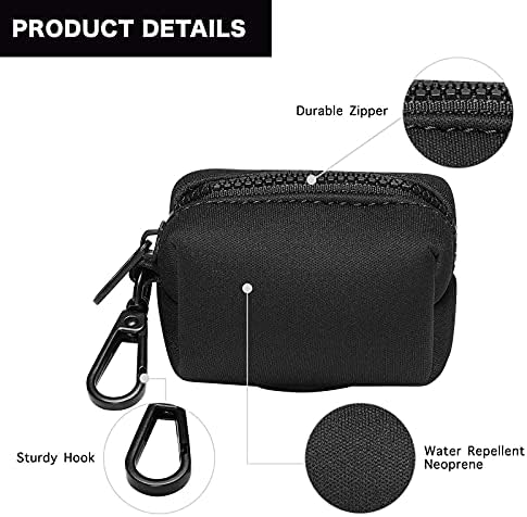Petmolico Dog Poop Bag Holder Dispenser 2 Pack, Black