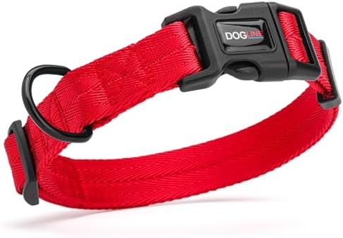 Dogline Red Nylon Collar (W: 3/4" L: 13"-20")