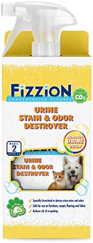 Fizzion Urine Pet Stain and Odor Destroyer 23 Oz Spray Bottle with 2 Refill