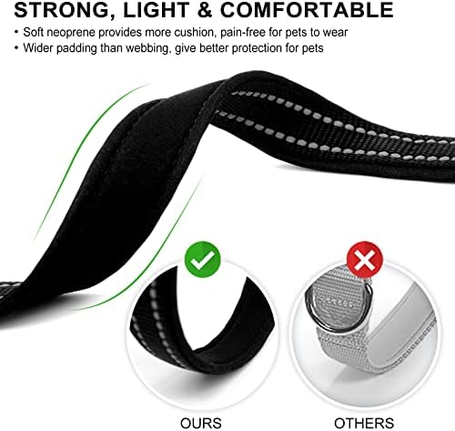 azuza Airtag Dog Collar, Puppy Collar with Airtag Holder, Black, XS