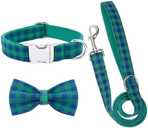 Comfortable Durable Customizable Dog Collar Engraved Name (E Blue/Green)