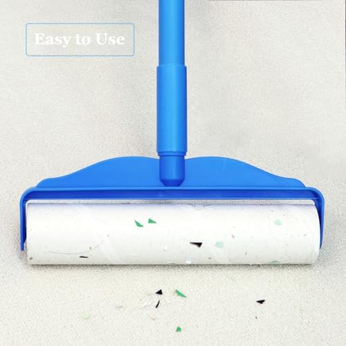 9.45 inch Lint Roller Refills for Large Long Handle Lint Rollers for Carpet 9.45'' Extra Sticky Floor Lint Roller 4 Pack of Refills Only, 90 Sheets per Refill, 360 Sheets Total
