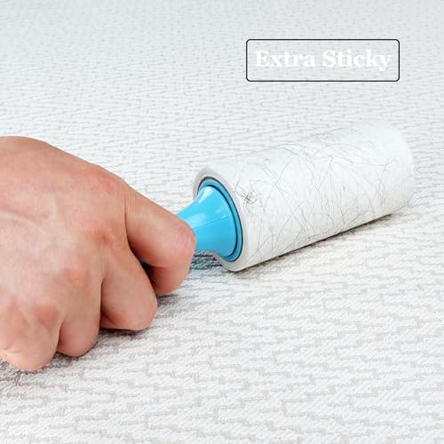 4 inch Lint Roller Refills for Evercare PetLovers Fedicelly Albatross and More Lint Rollers, Extra Sticky 90 Sheets per Refill, Pack of 4 Rolls, 360 Sheets Total (1 1/2 inch Inside Diameter)