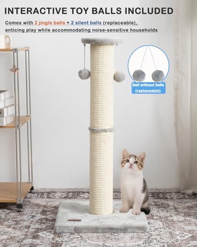 34" Cat Scratching Post with Replaceable Sisal Scratcher