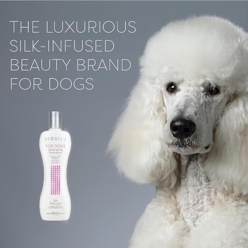 BioSilk for Dogs Silk Therapy Detangling Dog Shampoo, 12 Fl Oz, 2-Pack