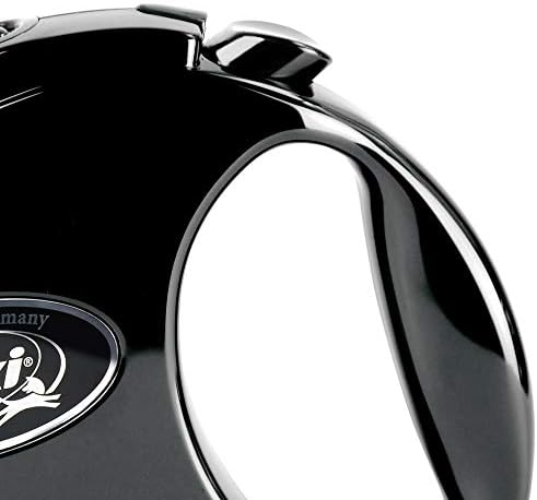 Flexi Glam Splash Mystic Tape Onyx-Black Medium 5m Retractable Dog Leash/Lead for Dogs up to 25kgs/55lbs