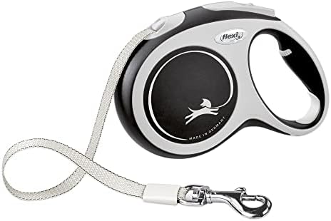 FLEXI® Comfort Tape Retractable Dog Leash, Large, 16 ft - Black/Grey