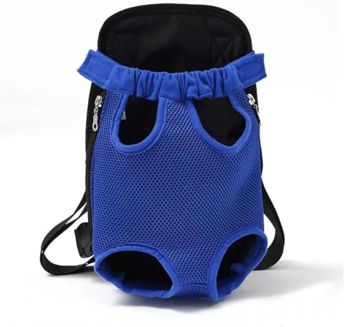 Pet Carrier Backpack, Adjustable Pet Front Cat Dog Carrier Backpack Travel Bag, Legs Out, Easy-Fit for Traveling Hiking Camping for Small Medium Big Dogs Cats Puppies (Blue, Medium)