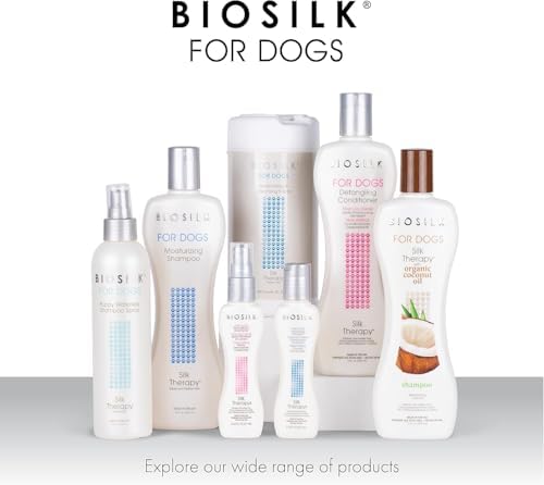 BioSilk for Dogs Silk Therapy Moisture Dog Shampoo, 12 Fl Oz, 2-Pack