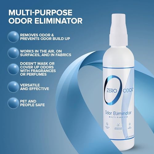 Zero Odor Multi-Purpose Odor Eliminator, Car & Room Air Freshener, 8 oz