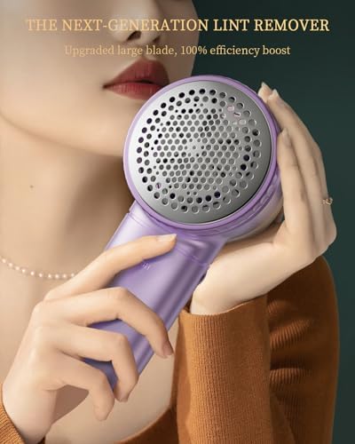 Fabric Shaver with Lint Brush, Large Lint Shaver with Digital Display