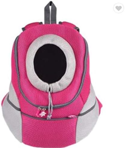 TWC Dog Cat Pet Carrier Backpack Carrier Bag with Opening for Neck and Head (Pink, Black and Blue) (Pink)