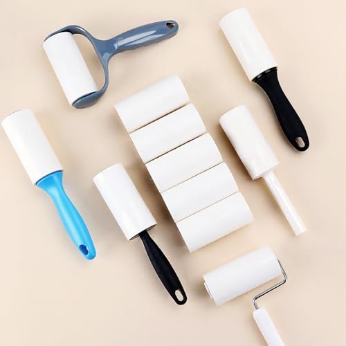 4 inch Lint Roller Refills for PetLovers Evercare Amazon and Other Lint Roller Replacement Refills 4 inch Extra Sticky 60 Sheets per Roll 5 Pack Total 300 Sheets (Inside Diameter 1-1/2 inch)