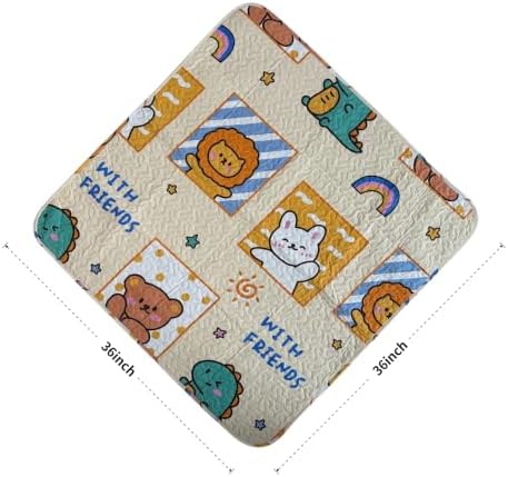 PJYuCien 36"x36" Reusable Playpen Training Pad for Puppies, Yellow