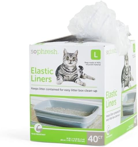 So Phresh by Petco Elastic Cat Litter Box Liners 36" L X 14" W Count of 40