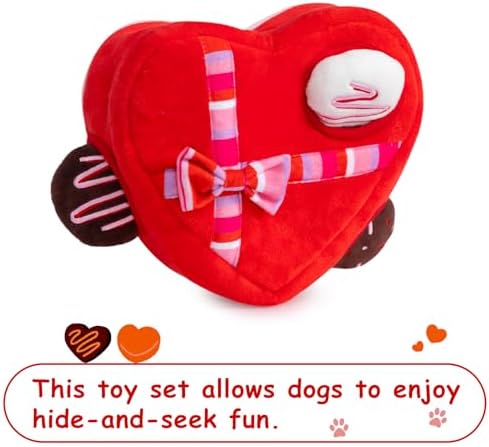 Hollypet Squeaky Hide and Seek Dog Toys for Small and Medium, Chocolate