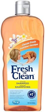 Pet-Ag Fresh ’n Clean Scented Shampoo, Classic Fresh Scent - 18 oz - Moisturizes with Vitamin E & Aloe Vera - Strengthens & Repairs Coats - Soap Free