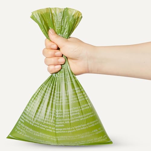 Amazon Basics Dog Poop Bags Rolls, 70% Recycled Plastic Waste Bags for Poop, Leak-Proof, 13 x 9 in., 300-Pack