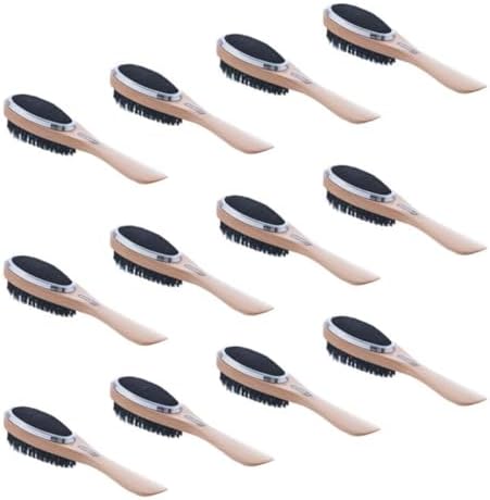Superio Lint Brush for Clothes,12-Pack,3 in 1 Garment Brush - Double Sided Wood Handle,Clothes Brush,Lint Brush for Suit,Wool Coat,Removes Pet Lint and Dust and Shoe Horn