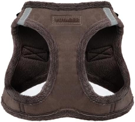 Voyager Step-in Plush Dog Vest Harness -Chocolate Suede, L