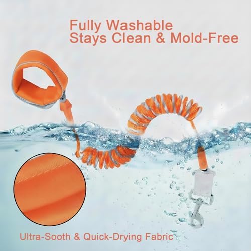 Hands Free Dog Leash Retractable Wrist Small Dogs 22lb Max Orange