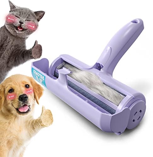 DELOMO Pet Hair Remover Roller, Reusable Lint Roller for Dog and Cat Hair