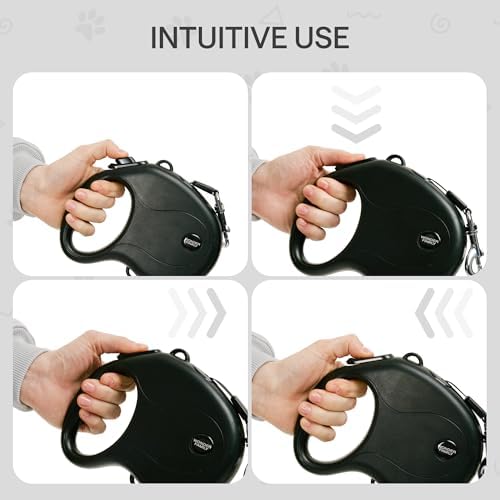 Retractable Dog Leash for Small Dogs up to 33 lbs – 10ft Long Hands Free Lead for Dogs – Reflective Heavy Duty Puppy Leash and Waist Dog Leashes for Training, Running, Outside – Correa para Perros