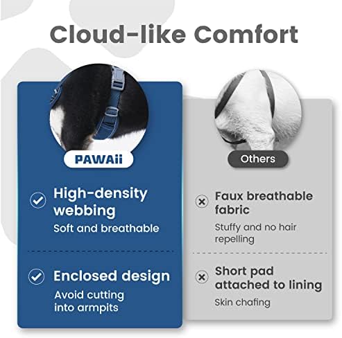 Pawaii No Pull Dog Harness with Pet ID Tag, Reflective Vest