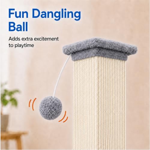 Cat Scratching Post for Indoor Cats, Sisal Cat Scratcherl, 32 Inch