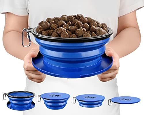Tuff Pupper SuperBigSlurp Collapsible Dog Bowls, Extra Large Capacity, Portable, Food Safe, Odorless, Non-Toxic Silicone